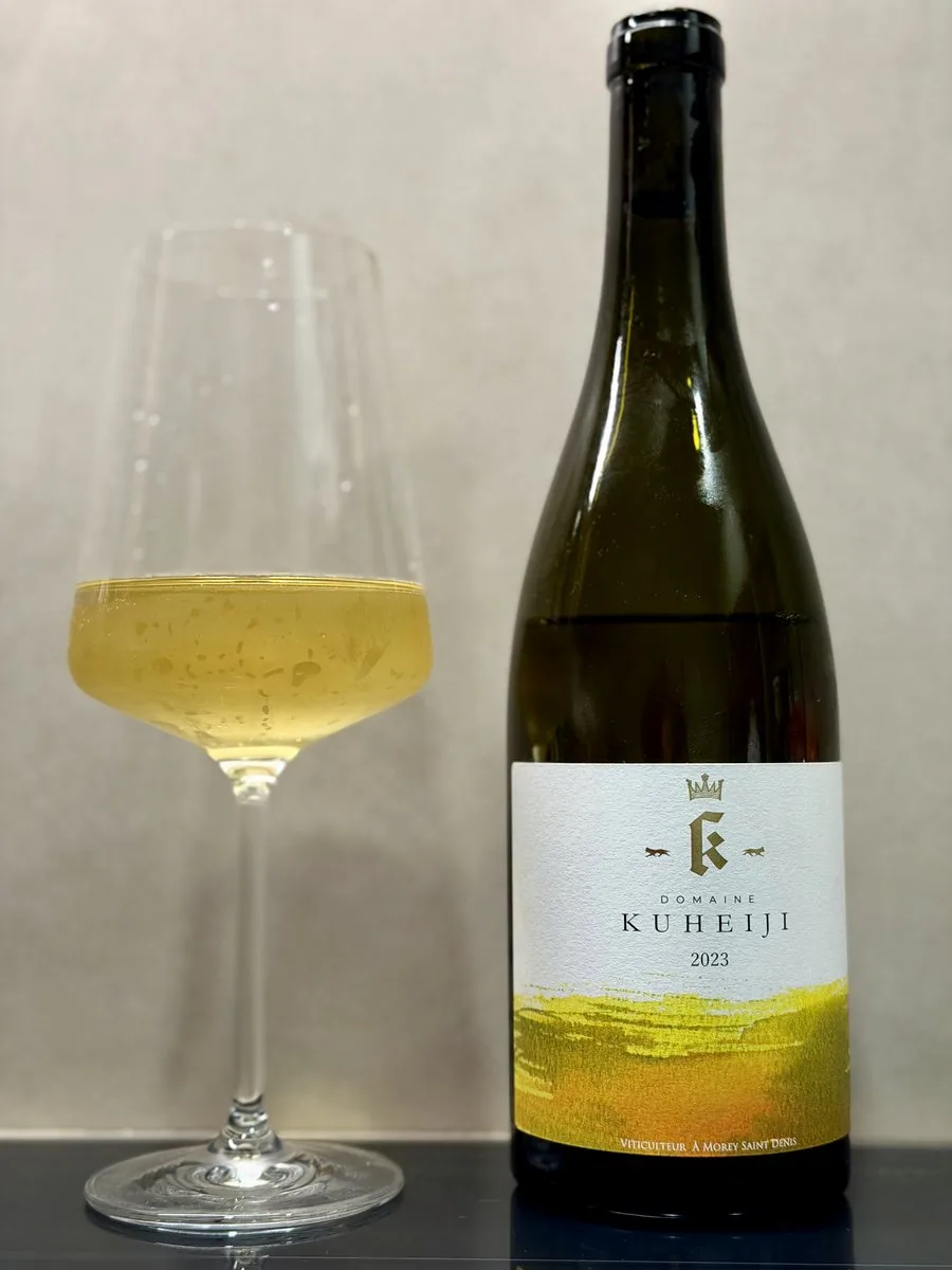 Domaine Kuheiji Bourgogne Blanc, Morey-Saint-Denis 2023, opened from the cellar