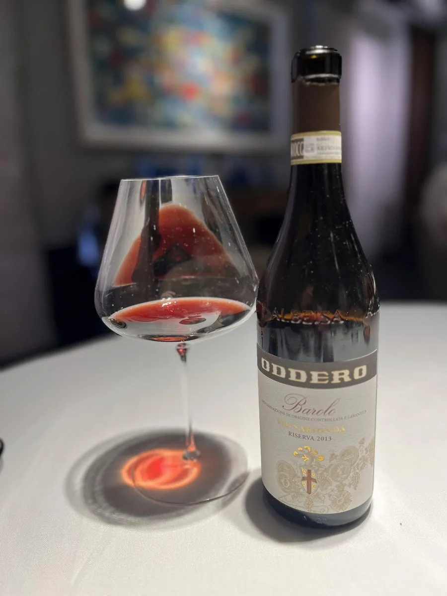 Oddero Barolo, Vignarionda Riserva 2013, opened from the cellar